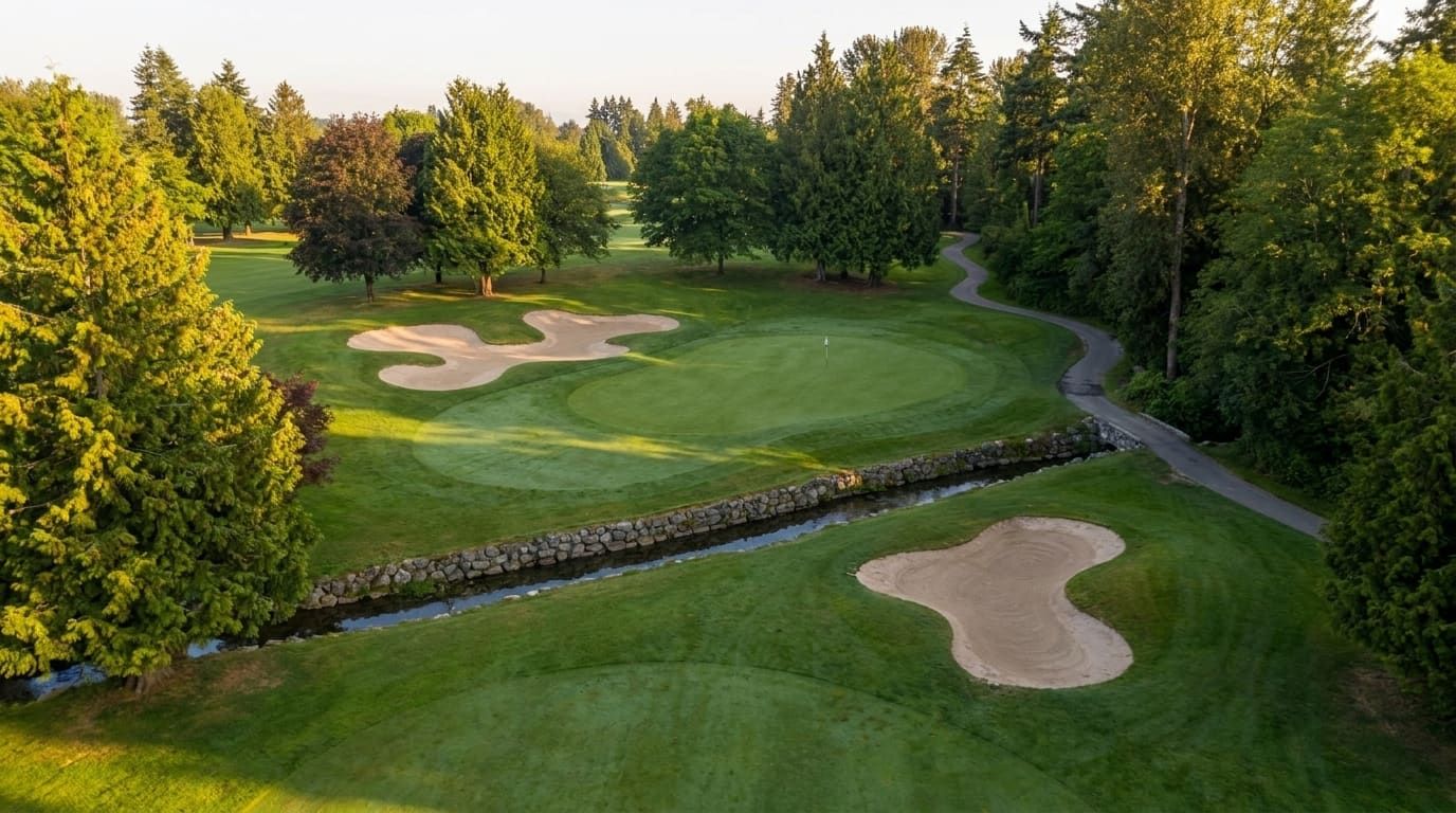 Illustrative placeholder view of hole 7, a 137 yard par 3